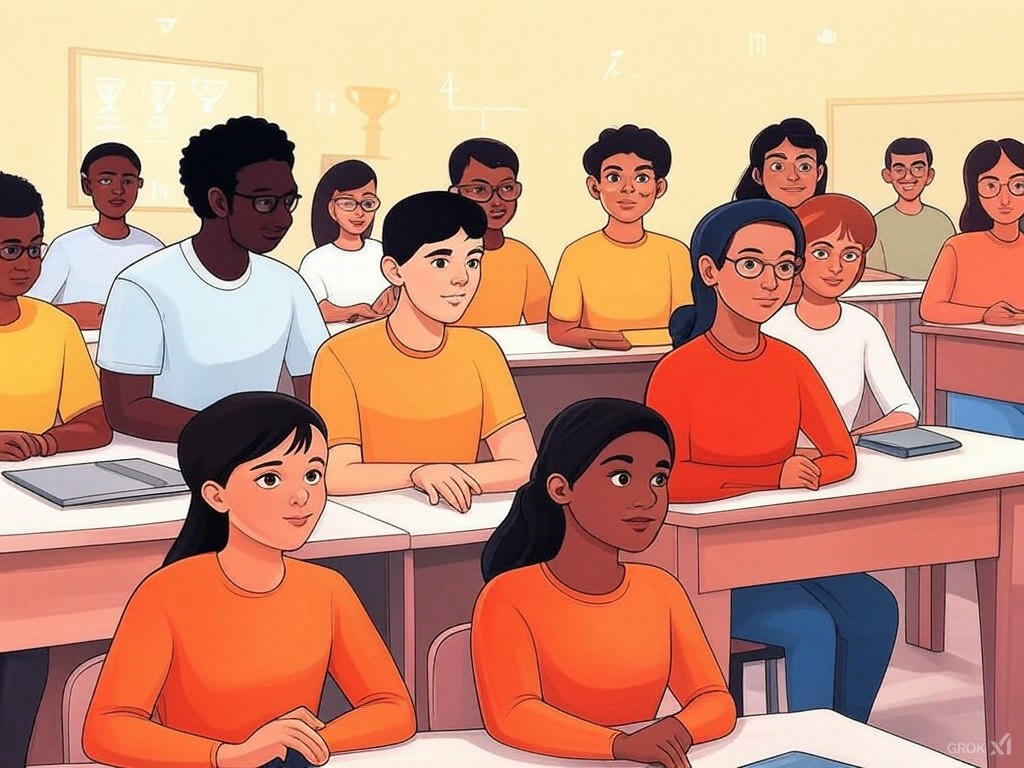 Studious classroom